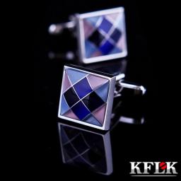 KFLK Jewelry Shirt Fashion Cufflinks For Mens Brand Colorful Cuff Link Button High Quality Luxury Wedding Groom Guests