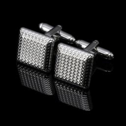 Promotion! Cufflinks Fashion Wholesale&retail Men Design Silver Color Steel Material For Men Free Shipping