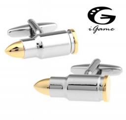Men Jewellery Bullet Cufflinks Wholesale&retail Copper Novelty Golod-color Bullet Design Best Gift For Men