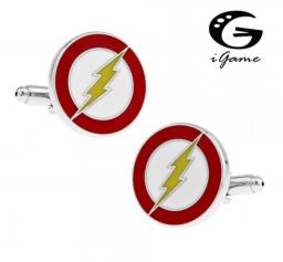 IGame Men's Cuff Links The Flash Design Super Heroes Movie Cufflinks Free Shipping