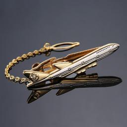 Classical Tie Bar Spitfire Airplane Design Tie Clip Aircraft Tie Pin Clips Mens High Quality Wedding Gift Brand Jewelry