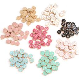 New 12*14mm A-Z Letter Charms Enamel Charms Alphabet Initial Letter Handmade Pendant For Diy Bracelet Jewelry Making Wholesale
