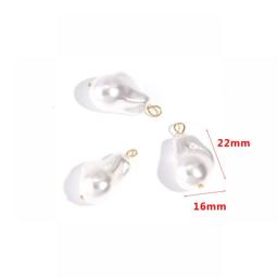 10pcs Imitation Pearl Stainless Steel Needle Charms Accessories For DIY Earrings Necklace Bracelet Jewelry Making Charm Dangles