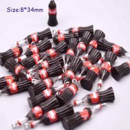 10PCS 8*34MM Cute Resin  Bottle Charms Pendants Handmade Accessories Jewelry DIY Earring Necklace Keychain