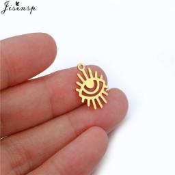 5pcs/lot Stainless Steel Charms For Jewelry Making Flower Sun Leaf Dog Paw Pendant Necklace Bracelet Earrings DIY Accessories