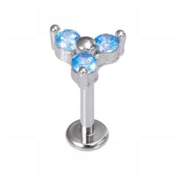 1pc Flower Moon Lip Ring Piercing Zircon Labret Bar Ear Cartilage Stud Earrings Stainless Steel Tragus Helix Body Jewelry 16G