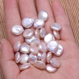 6Pcs Button Freshwater Pearl Loose Beads Charms For DIY Earring Bracelet Brooch Pin Sewing Craft Jewelry Accessory