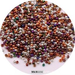 2022New1000cps2mm Electroplated Rice Beads, Uniform 11/0 Metallic Glass Beads, DIY Handmade Beads Loose Beads