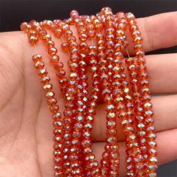 2 3 4 6mm Faceted Rondelle Austria Crystal Glass Beads For Jewelry Making DIY Loose Spacer Beads Earring Bracelets Supplies
