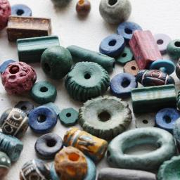 100 Grams Hand Crafted USA Made Ceramic Beads Mixed (282)