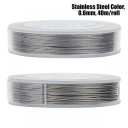0.3/0.4/0.45/0.5/0.6mm Stainless Steel 7-Strand Tiger Tail Nylon Coated Beading Rope Wire For DIY Bracelet Crafts Jewelry Making