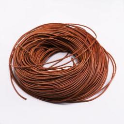 5 Meters/Lot 1-6mm Genuine Cow Leather Round Thong Cord DIY Bracelet Findings Rope String For Jewelry Making