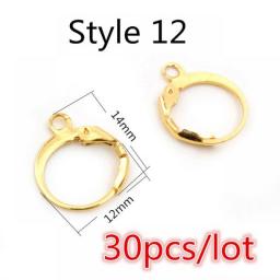 Gold Stainless Steel Hypoallergenic Earring Hooks Fish Earwire Earrings Clasps Earring Wires For Jewelry Making