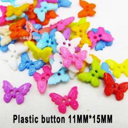 Promotion 100PCS Mix Shape Lots Colors DIY Scrapbooking Cartoon Buttons Plastic Buttons Children's Garment Sewing Notions P-001