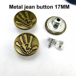 30PCS 17MM MIXED Metal Jeans Button Sewing Clothes Accessories GARMENT DECORATION Fit JMB-079