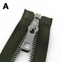 55/65/75cm Open-end Zipper 5# Auto Lock Repair Open Tail Zip Metal Platinum Plating Use For Clothes Garment Sewing Material