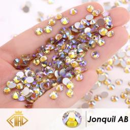 QIAO Multi-color Crystal AB Rhinestone SS4-SS30 Glitter Strass Nail Gems Glue On Diamond Stone Flatback Rhinestones Decorations