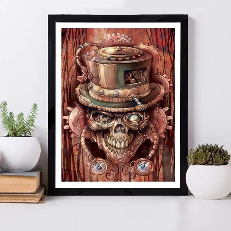 DIY 5D Diamond Painting New Collection Skull Grim Reaper Death Ghost Full Round Mosaic Abstract Embroidery Cross Stitch Kits