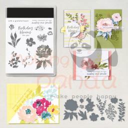MP739 Spring Blooming Flowers Floral Clear Stamps Cutting Dies DIY Scrapbooking Silicone Stamps Metal Dies For Cards Crafts
