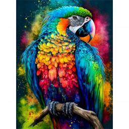 Modern Diy Painting By Numbers Parrot Acrylic Paint By Numbers For Adults Handpainted Oil Painting Animals Canvas Wall Art Decor