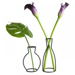 2PCS Iron Line Silhouette Vase Flowers Vases Flowerpot Nordic Decoration Metal Plant Holder Flower Pot Home Decor A+B+D+F+G