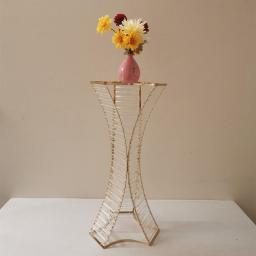PEANDIM European Flower Vases Metal Flower Stand Acrylic Wedding Centerpieces Event Flowers Road Lead Home Party Decoration