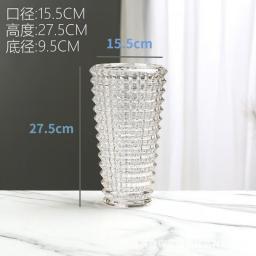 New Light Luxury Creative European Style Glass Vase Dry Flower Tabletop Ornament Decorative Utensils Terrarium Vases