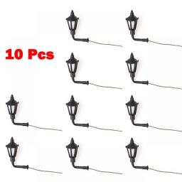 10Pcs LED Street Light Model Railway N Scale Outdoor HangingWall Lamp Scenery Decoration Architecture Building Layout