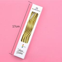 1Set Long Thin Cake Candles Birthday Candles Long Thin Candles In Holders For Birthday Wedding Party Cake Decorations