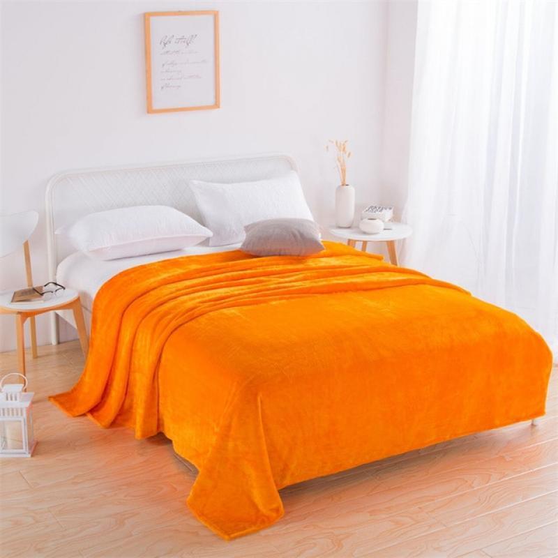 Thickened soft warm coral fleece flannel blanket bed faux fur mink fur sofa cover bedspread winter plaid blanket