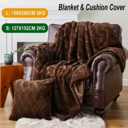 Battilo Faux Fur Blanket Luxury Throw Blanket Winter Thicken Warm Sofa Blankets Bed Plaid Bedspread On The Bed Home Decora