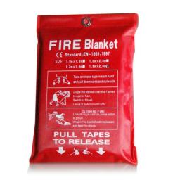 1M /1.2M/1.5M Fire Blanket Fighting Fire Extinguishers Tent Boat Emergency Blanket Survival Fire Shelter Safety Cover