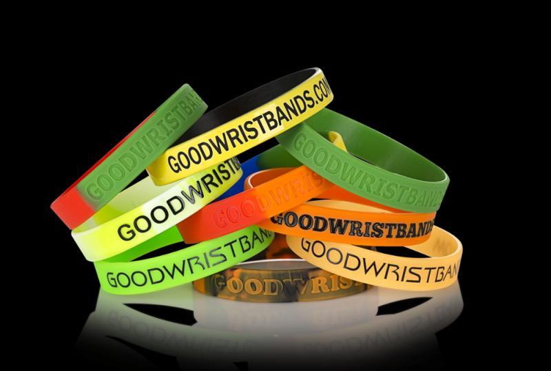 DIY Personalized Text Printed on Rubber Wristbands Silicone Bracelets for Motivation Events Gifts