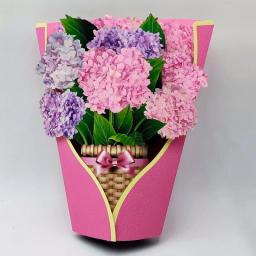 3D Flower Bouquet Card Pop-Up Greeting Card For Birthday Mothers Day Graduation Wedding Anniversary Thank You Postcard