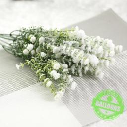 NEW 69cm White Dried Flowers Natural Babysbreath Preserve Floral Plant Bouquet Wedding Party Home Backdrop Decor DIY Craft