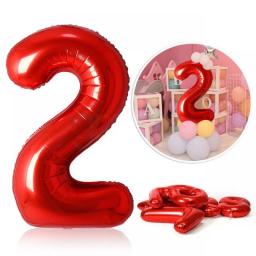 40inch Red Foil Balloons 0-9 Number Balloon Happy Birthday Wedding Party Decoration Shower Large Figures Globos