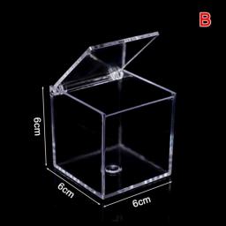 Clear Acryl Cube Favor Box Of Plexi Acrylic Glass Plastic Storage Wedding Party Gift Package Organizer Home Office Usage
