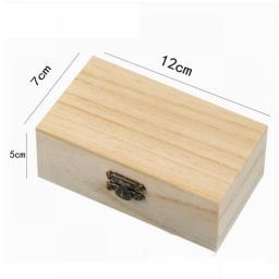 1PC S/M/L Wooden Storage-Box Christmas Eve Boxes Keepsake Box Multifunction Square Hinged Craft Gift Box Wedding  Gift Box