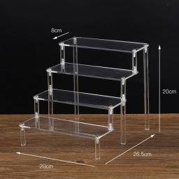 1-5 Tier Acrylic Display Stand,Clear Display Riser Rack For Cupcake,Perfume Doll Décor And Organizer Amiibo Funko POP Figures