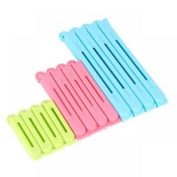 12pcs Food Storage Sealing Clip Snack Bags Clips Fresh-Keeping Clamp Sealer 3 Sizes 3 Colors Household BOM666
