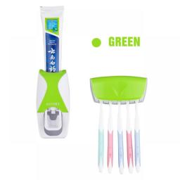 Dustproof Toothpaste Squeezer Set Wall Mounted Sticky Suction Toothpaste Dispenser Automatic Toothbrush Holder