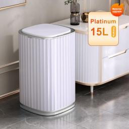 Smart Sensor Garbage Bin Kitchen Bathroom Toilet Trash Can Best Automatic Induction Waterproof Bin With Lid 10/15L
