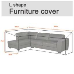 Waterproof Outdoor Furniture Cover L Shape Corner Garden Patio Rattan Sofa Couch Protective Covers Set Dust Proof Set 4 Size XL