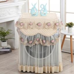 1PC Romantic Lace Washing Machine Cover Dustproof Embroidery Floral Home Decor Protector Washing Machine Covers