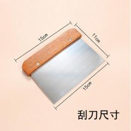 Wooden Handle Stainless Steel Pastry Chopper Baking Pasta Spatula Pastry Dough Scraper Pastry Tools Cake Decorating Tools