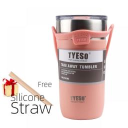 TYESO Cup Thermal Water Bottle Stainless Steel Original Thermos Coffee Mug Vacuum Flask Isotherm For Cold Beer Outdoor Drinkware