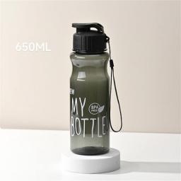 650ml Water Cup Sport Water Bottle Couple Water Cup Plastic Portable Water Container Anti-drop Outdoor Rope Water Bottl Gift Mug