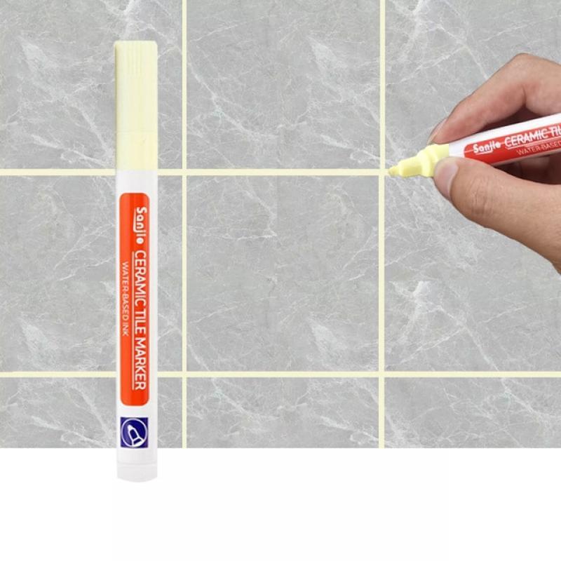 White Waterproof Tile Marker Grout Pen Wall Seam Pen 12Color Optional,For Tiles Floor Bathroom Decontamination Seam Repair