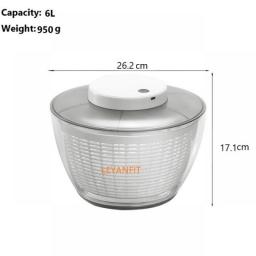 Automatic Electric Salad Spinner Food Strainers Salad Making Tool Multifunctional Vegetable Washer Salad Vegetable Dryer Mixer