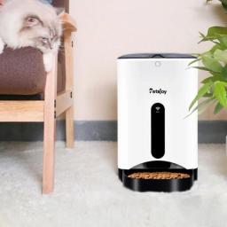 Fashion Automatic Pet Feeder Smart Cat Dog Food Dispenser Remote Control APP Timer, 11'' X 9.5'' X 15''